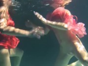 Mihalkova and Siskina and other babes underwater naked 4/16