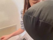 バレンタインに裸エプロンでアナル舐め＆騎乗位中出しSEXする可愛い女子大生彼女 素人カップル/10代/スレンダー/スマホ撮影/美少女/色白/無修正/English subtitles♡RYO＆YUU♡ 6/16