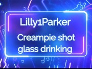 creampie shot glass drinking 2/16