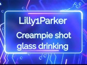 creampie shot glass drinking 3/16