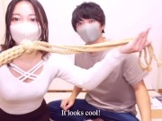 縄で緊縛された彼女をバイブと種付けプレスで拘束調教 Japanese Rope Tied up Fuck - Extreme Orgasm with Restrained Bondage 11/16