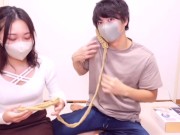 縄で緊縛された彼女をバイブと種付けプレスで拘束調教 Japanese Rope Tied up Fuck - Extreme Orgasm with Restrained Bondage 9/16