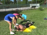 femdom teens enjoy kick their trainer 5/16