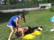 femdom teens enjoy kick their trainer