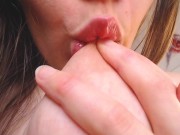 ASMR intense close up puffy nipples sucking 8/16