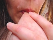 ASMR intense close up puffy nipples sucking 9/16