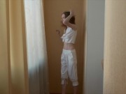 Slender Teen Model Daisy Loves Teasing And Rubbing Her Shaved Pink Pussy! 3/16