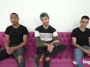 Macarena makes a casting to 3 horny dudes and bangs 'em all 4/16