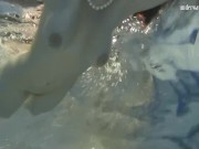 Teens and solo teen babe swimming underwater in pool 13/16