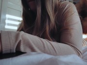 My wife got fucked while working as an online secretary. Sex on the laptop. 4K. 6/16