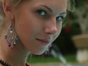 Sexy Blue Eyed Blonde Teen Naked Poolside 8/16