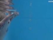 Nude swimming in the pool babe with tattoos Mimi Cica 13/16