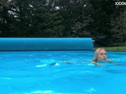 Nude swimming in the pool babe with tattoos Mimi Cica 2/16