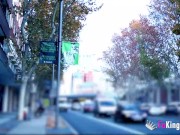 BUSTY MOMMY eats cocks in public and gets fucked by a young dude 1/16