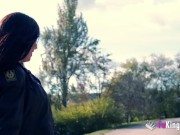 BUSTY MOMMY eats cocks in public and gets fucked by a young dude 9/16