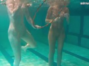 Babes swim strip and have fun underwater 7/16