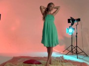 Teen Model with Golden Hair Posing in the Nude 2/16