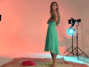 Teen Model with Golden Hair Posing in the Nude 5/16