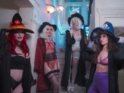 Hardcore orgy with four sexy witches and one big dick AliceBong 5/16
