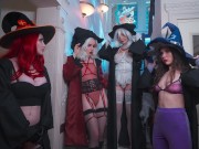 Hardcore orgy with four sexy witches and one big dick AliceBong 7/16