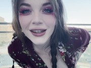 Risky Outdoor Balcony!! Big ass twerk & Creamy pussy fuck 1/16