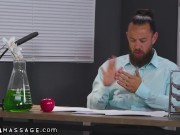 Dirty Babe Teases Her Teacher's Cock 2/16