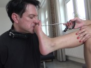 shoe licking, foot sniffing anf toe sucking femdom 10/16