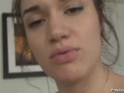 Paris Lincoln cuckolds her man with POV blowjob and sex then creampie eating chastity and strapon 4/16