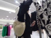 Babe gets public risky blowjob in fitting room - Close to be caught 1/16