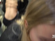 Babe gets public risky blowjob in fitting room - Close to be caught 11/16