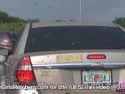 Horny Brunette DP's Herself And Gets Off In My Passenger Seat 11/16