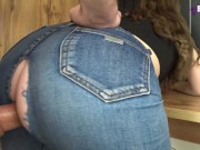 Fucked a beauty through a hole in jeans and cum in her tight pussy - Bellamurr 5/16