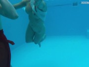 Marfa touches Emerald Ocean babe in the pool 5/16