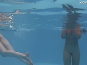 Anastasia Ocean and Marfa are naked underwater 16/16