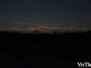 Beautiful brunettes enjoy lesbian sex in the moonlight 1/16