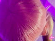 Sensual blowjob from horny latina ends with a throatpie and playing with cum 1/16