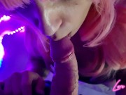 Sensual blowjob from horny latina ends with a throatpie and playing with cum 5/16