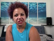 Chubby girl with huge tits loves sucking 1/16