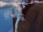 Alone in the public pool completely naked babes from Russia 11/16