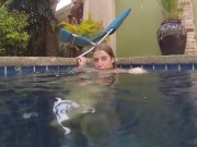 Blonde Pool Babe Wendy Swimming Nude Under Water 12/16
