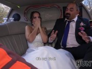 HUNT4K. Random passerby scores luxurious bride in the wedding limo 7/16
