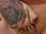 Gorgeous busty inked up babe gets stuffed by a big dick 16/16