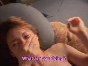 『素人カップル/リアル彼女盗撮』スタイル抜群の色白パイパン美少女とイチャラブ→激しい釘打ち種付けファック！ 歳の差/10代/ハメ撮り/中出し/無修正/個人撮影/English subtitles 2/16