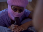 Stacy Gives Sloppy Head in Pink Mask 6/16