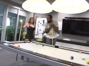 Pool Players Sara Jay and Nicky Ferrari Handle A Thick Stick 2/16