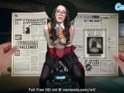 Hot Sexy Teen Cosplay As Hermione Granger Masturbates Until Her Pussy Is Dripping Wet 13/16