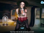 Hot Sexy Teen Cosplay As Hermione Granger Masturbates Until Her Pussy Is Dripping Wet 7/16
