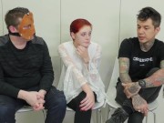 Redheaded contorted anal teen sub slave is butt fucked hard then throat fucked 13/16