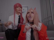 Rough threesome in tight holes AliceBong Purple Bitch 4/16