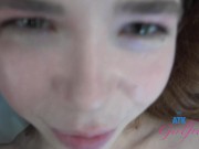 Beautiful and sexy petite amateur Alina West doggystyle blowjob pov fucking 16/16